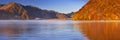 Lake Chuzenji, Japan at sunrise in autumn